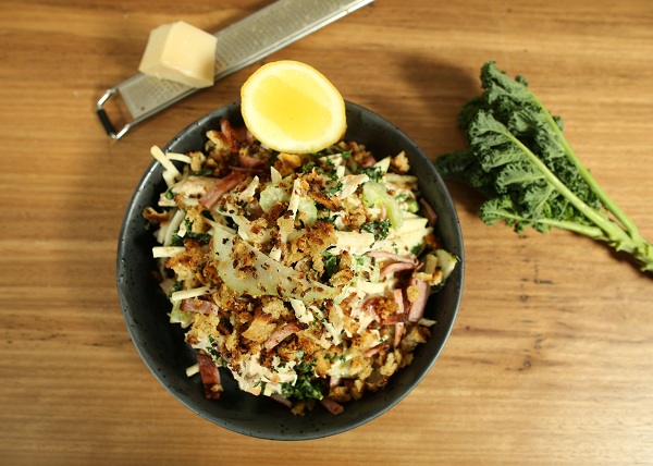 Chicken and Kale Ceaser Salad recipe - The Cook's Pantry