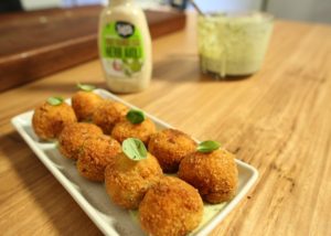 Chorizo _ Potato Croquettes with basil aioli recipe - The Cooks Pantry