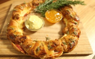 Ham and Cheese Croissant wreath