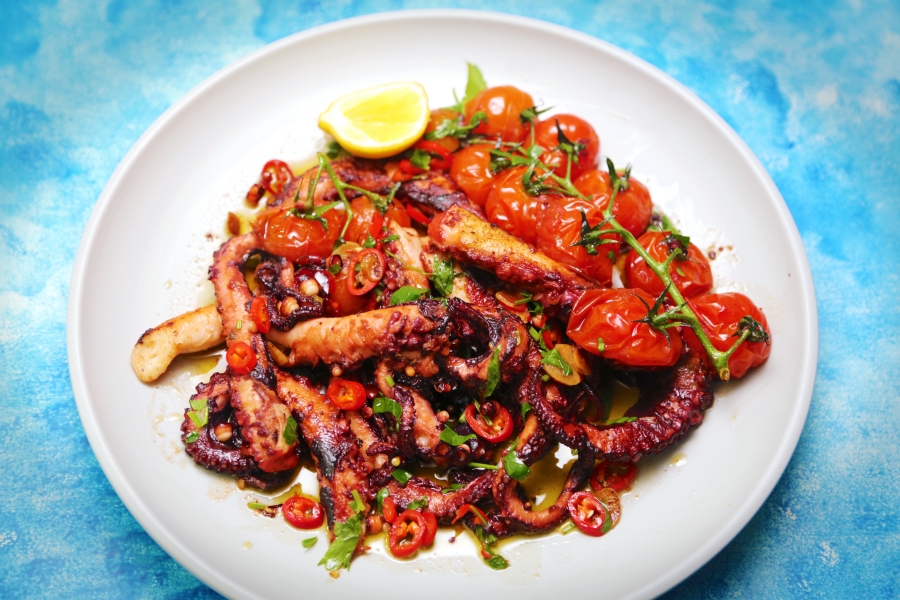 2211 Octopus with Sweet and Sour Tomatoes recipe - the cooks pantry