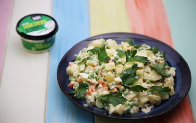 Russsian Patato Salad Using Sour Cream and Chive Dip