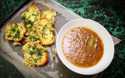 French Onion Soup with Gruyere Croutons